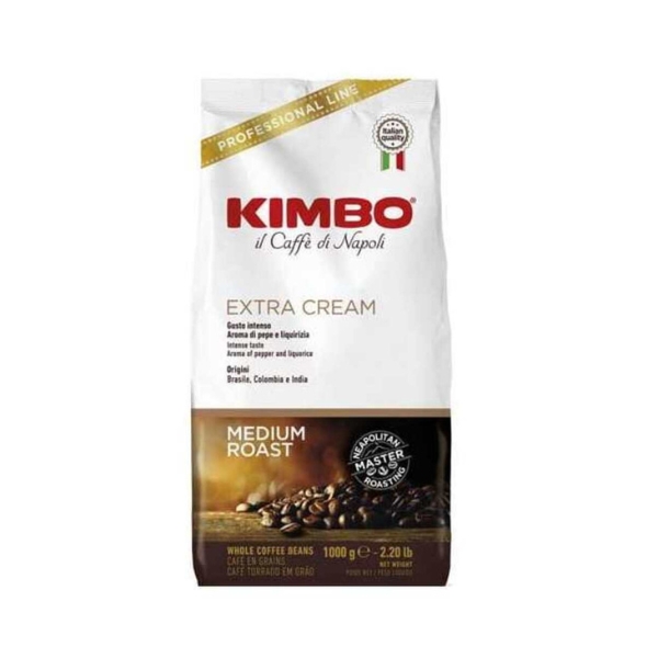1 kg - Café en grains - Kimbo extra cream